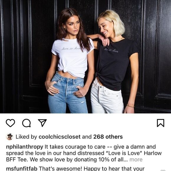 n:PHILANTHROPY Harlow BFF T-Shirt, “love is love” - Picture 16 of 16